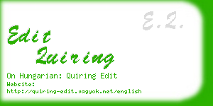 edit quiring business card